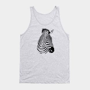 Black Zebra Tank Top